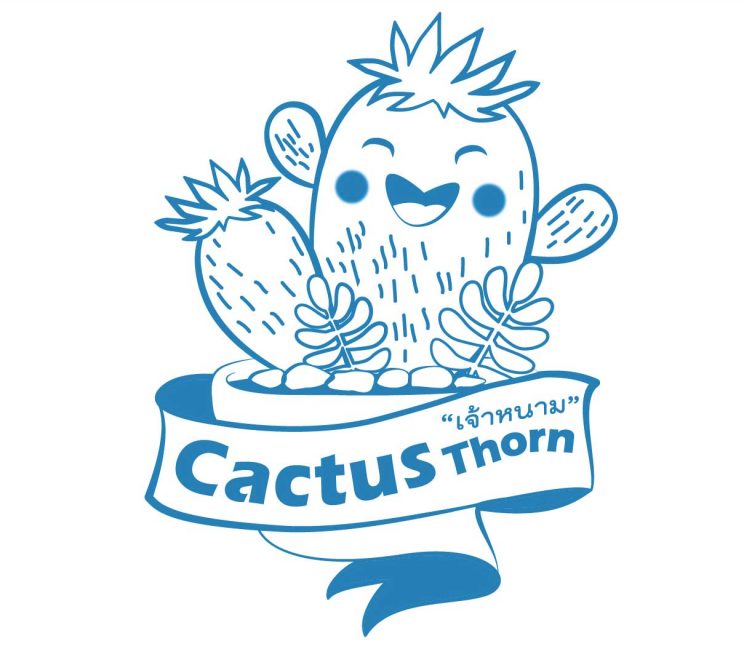 Cactus shop logo design ออกแบบโลโก้ร้านค้าออนไลน์แคคตัส