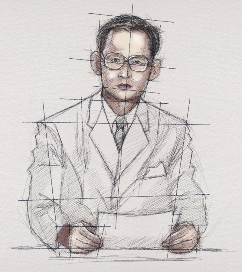 ขั้นตอนการวาดภาพพระบรมฉายาลัษณ์ ในหลวงรัชกาลที่ 9
