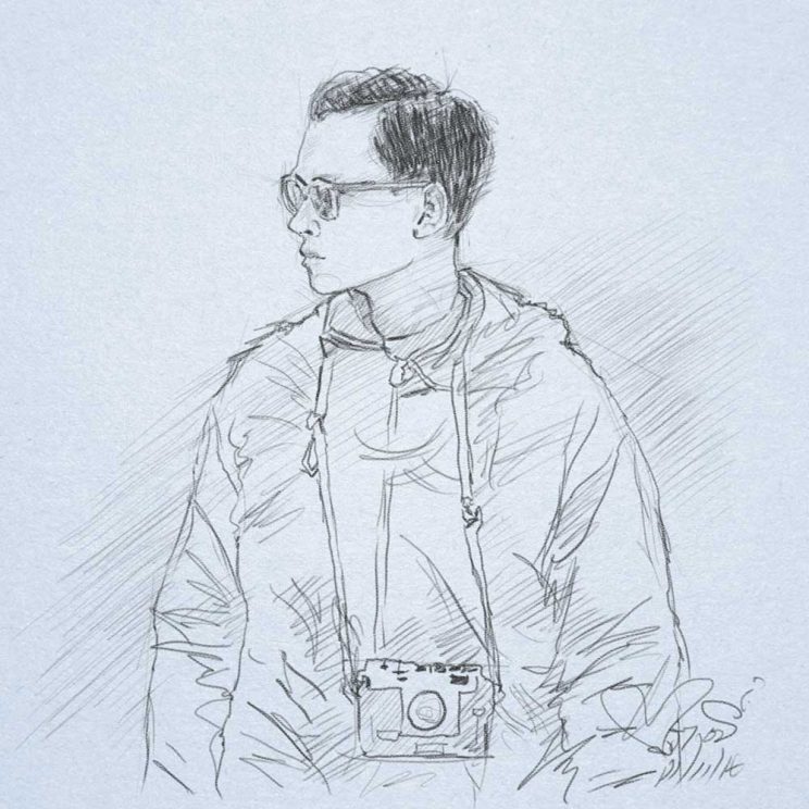 His Majesty King Bhumibol Adulyadej Drawing