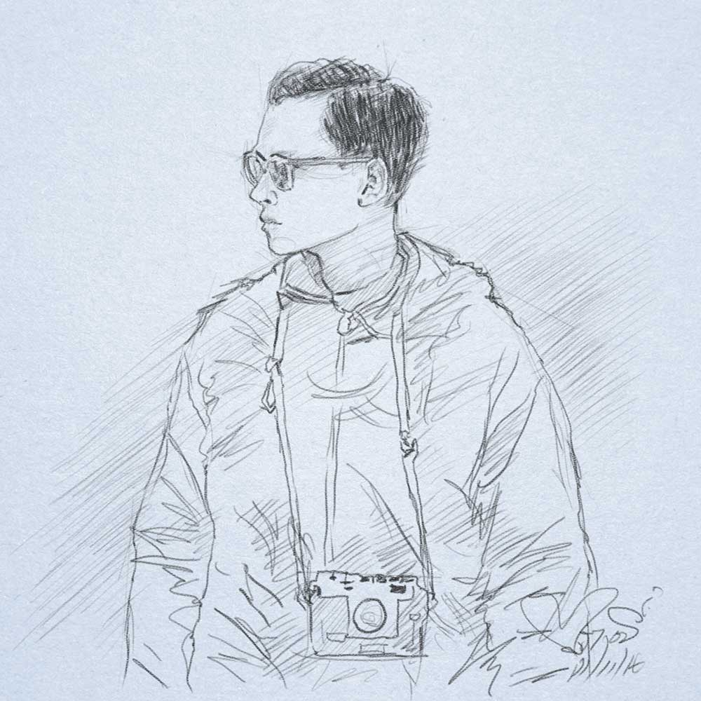 His Majesty King Bhumibol Adulyadej Drawing