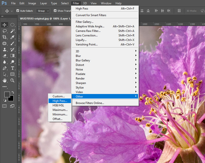 เทคนิคปรับตความคมให้ภาพด้วย High Pass Filter ใน Photoshop