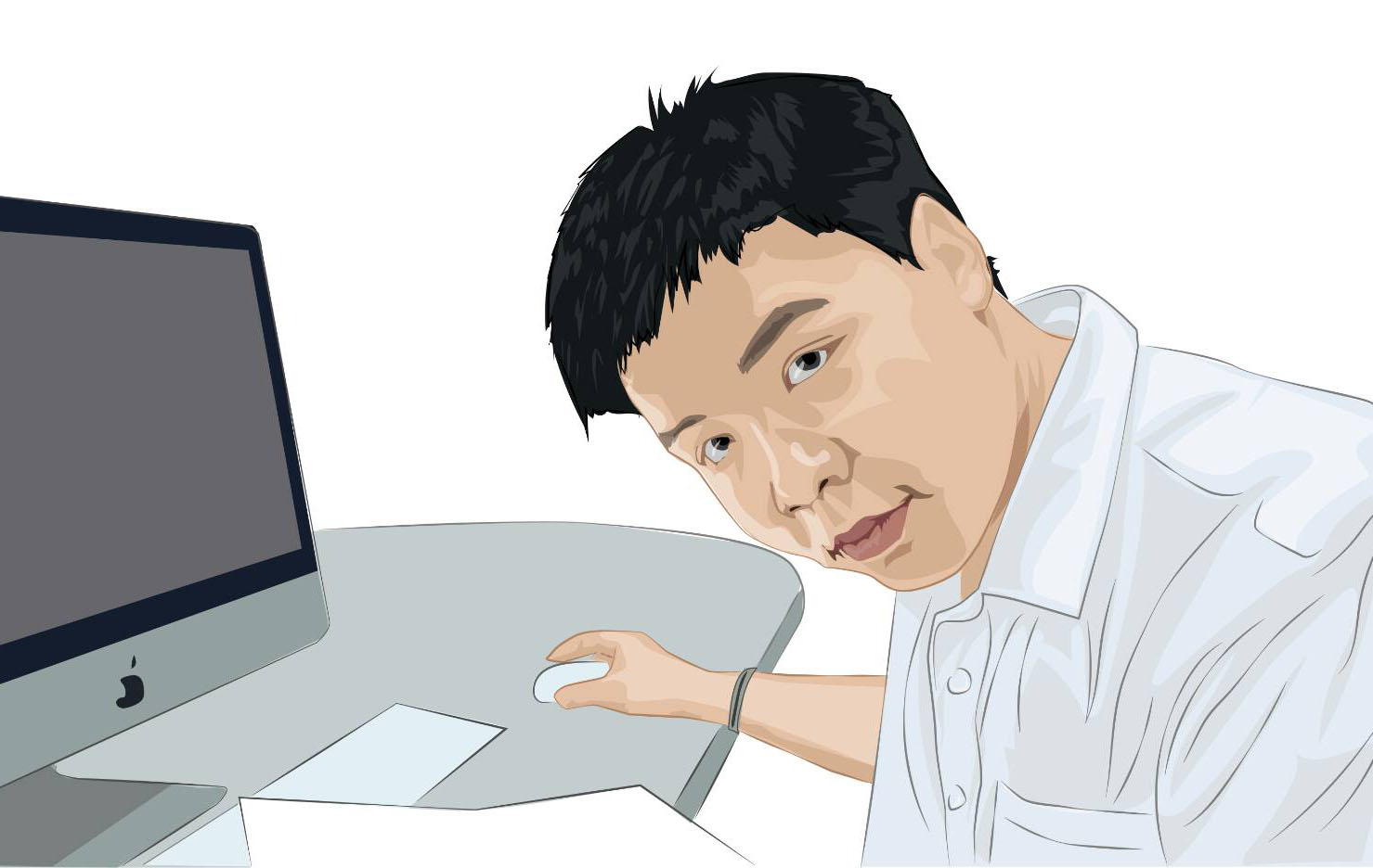 Vector Portrait ภาพวาดด้วยโปรแกรม Illustrator แบบง่าย ๆ