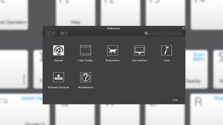 Affinity Designer Perforences Settings