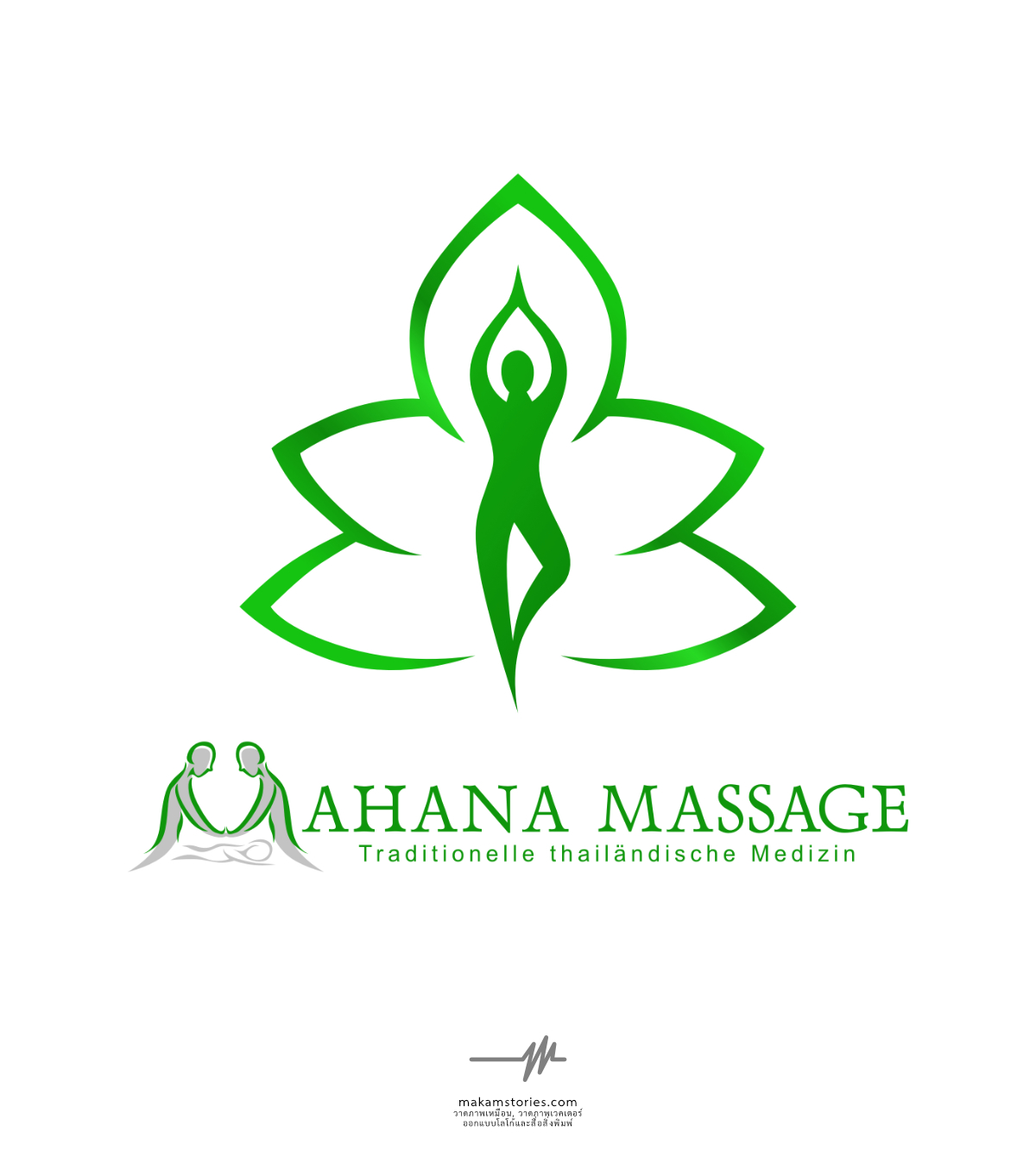 ผลงานการออกแบบโลโก้ร้านนวดแผนไทยในต่างประเทศ (Thai Traditional Massage)
