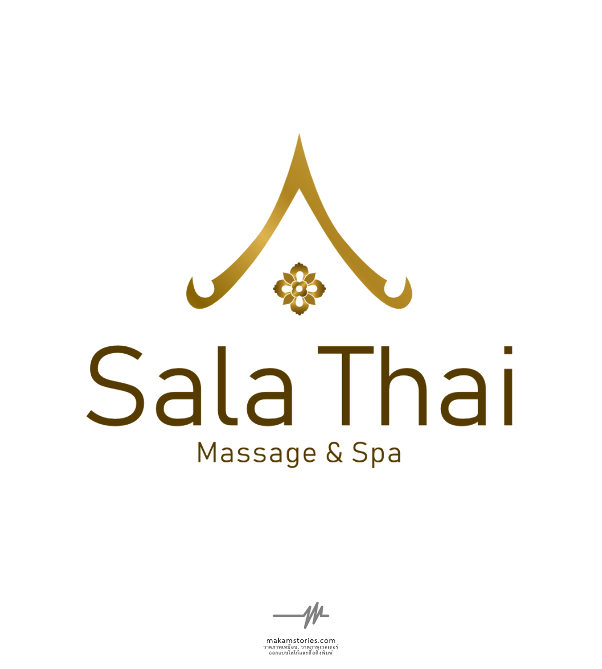 ออกแบบโลโก้ โลโก้ร้านนวดแผนไทยและสปา ออกแบบโลโก้สไตล์ไทย