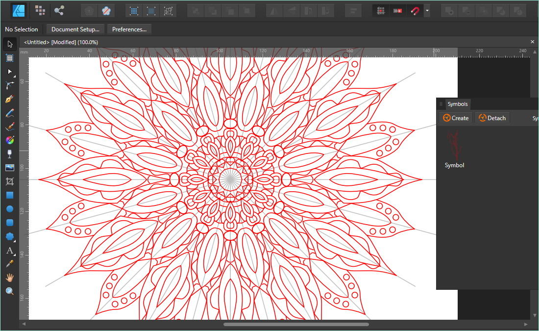 วิธีสร้างภาพแมนดาลา (Mandala) ด้วยโปรแกรม Affinity Designer