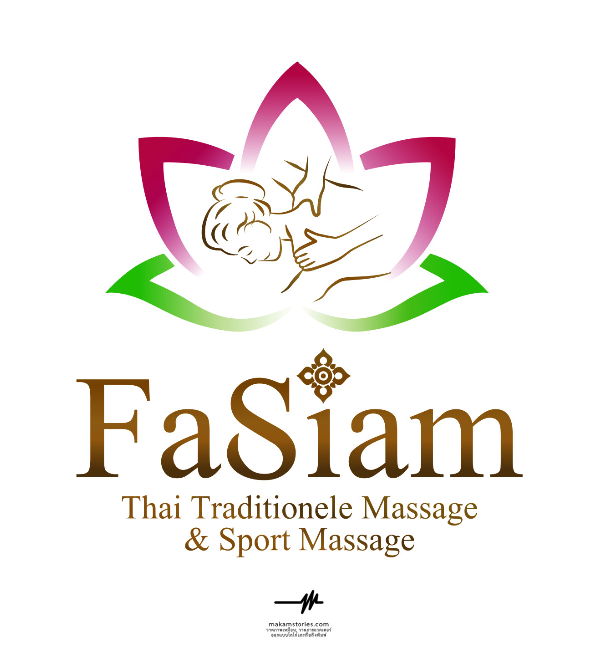 โลโก้ดีไซน์ โลโก้สปา โลโก้นวดแผนไทย ออกแบบโลโก้นวดแผนไทย Thai Massage Logo Design