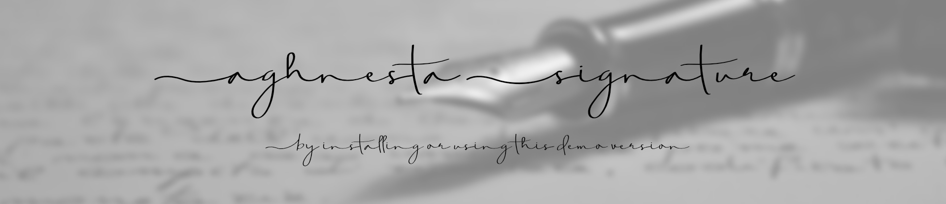 แนะนำฟอนต์สไตล์ลายเซ็นภาษาอังกฤษ Aghnesta Signature