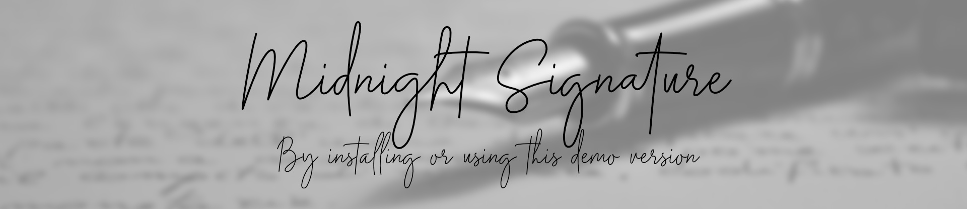 แนะนำฟอนต์สไตล์ลายเซ็นภาษาอังกฤษ Midnight Signature