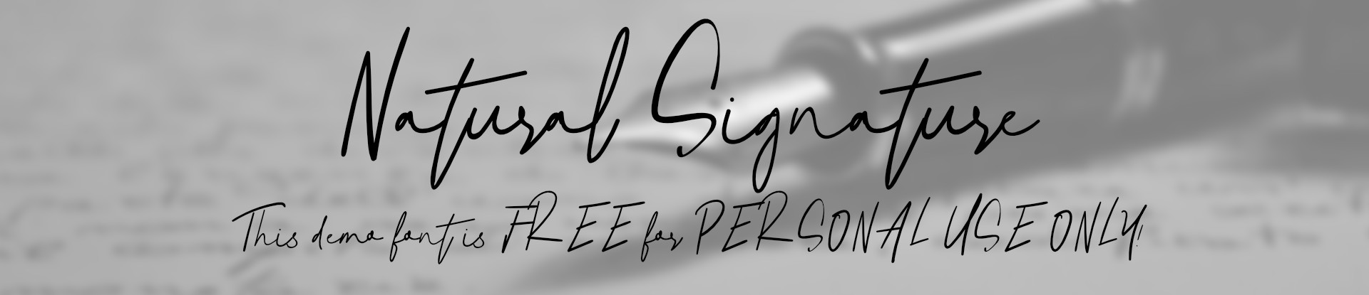 แนะนำฟอนต์สไตล์ลายเซ็นภาษาอังกฤษ Natural Signature