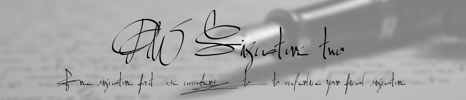 แนะนำฟอนต์สไตล์ลายเซ็นภาษาอังกฤษ PW Signature two