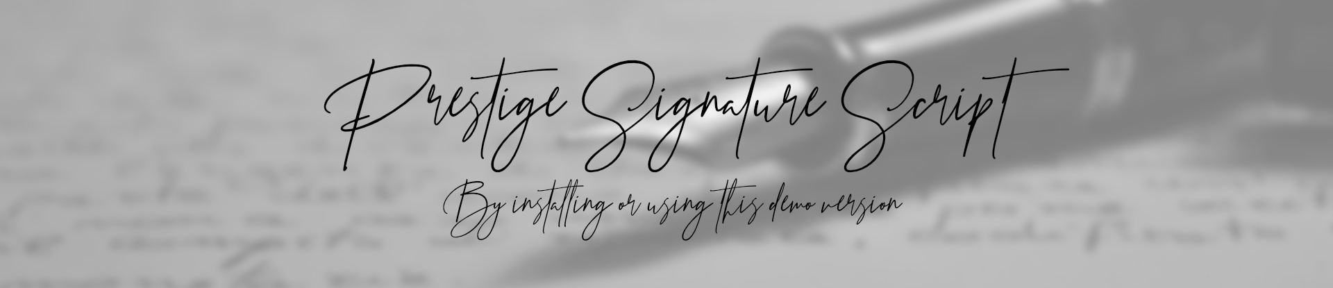 แนะนำฟอนต์สไตล์ลายเซ็นภาษาอังกฤษ Prestige Signature Script