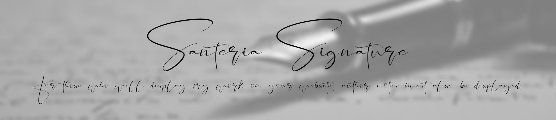 แนะนำฟอนต์สไตล์ลายเซ็นภาษาอังกฤษ Santeria Signature