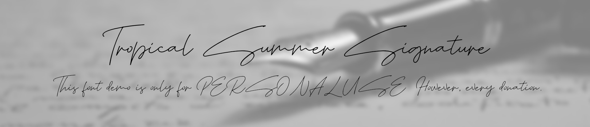 แนะนำฟอนต์สไตล์ลายเซ็นภาษาอังกฤษ Tropical Summer Signature