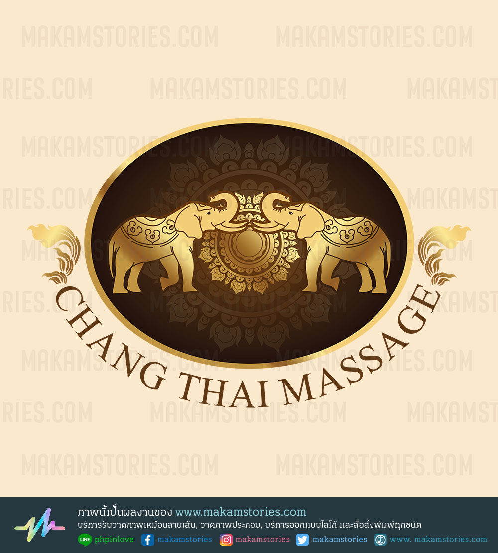 งานออกแบบโลโก้ร้านนวดแผนไทย โลโก้ลายไทย Thai Massage Logo