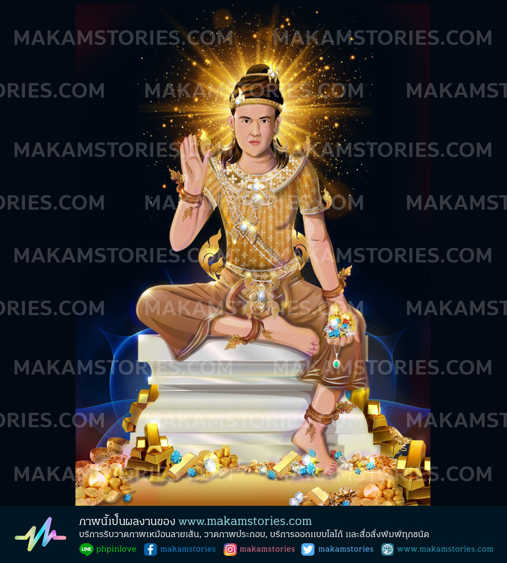 วาดภาพตามนิมิต พระกุมารเทพรักโชค ภาพวาด illustration ตามจินตนาการ