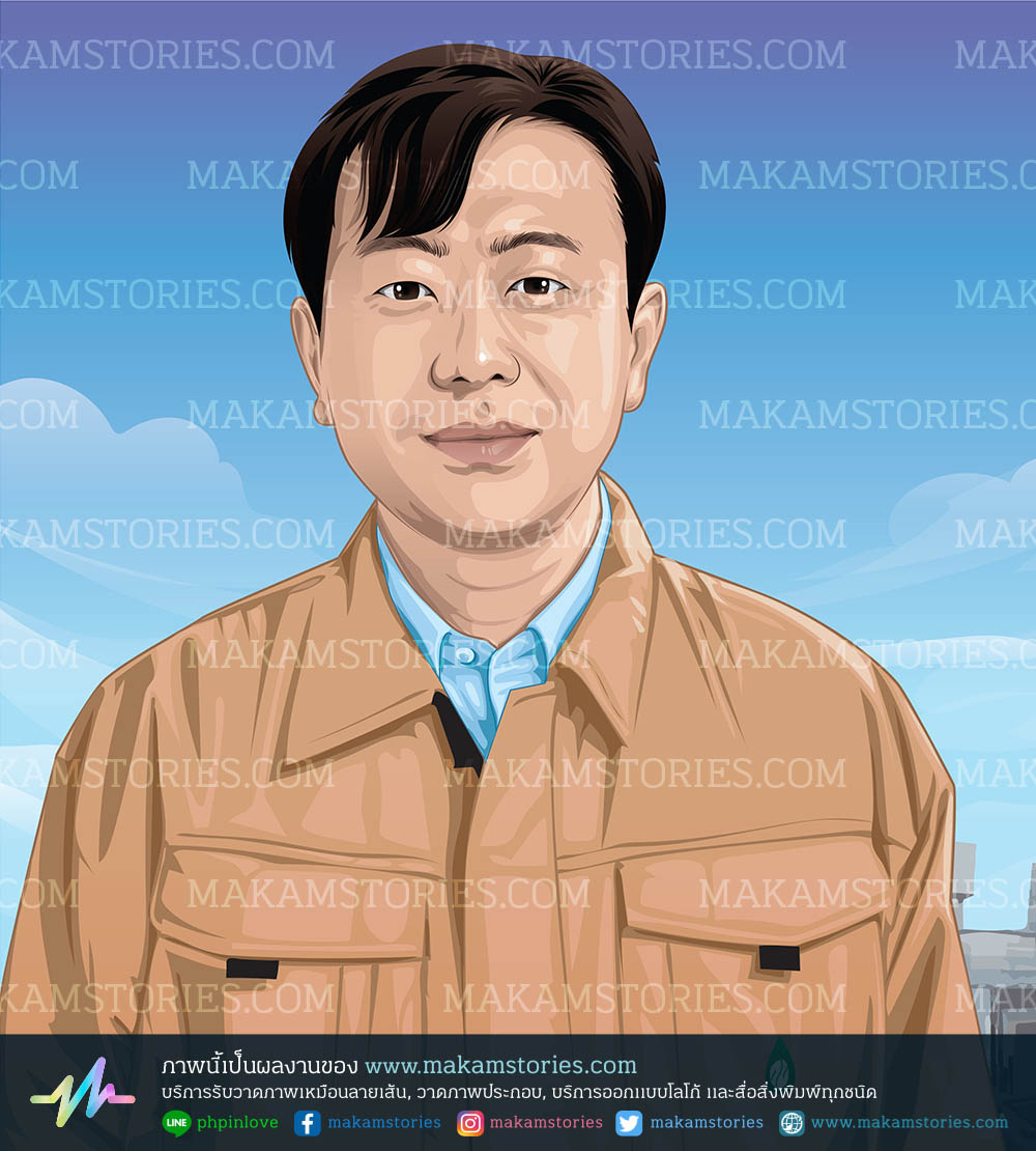 วาดภาพเหมือนเวกเตอร์ วาดภาพเหมือนบุคคลด้วยโปรแกรม illustrator
