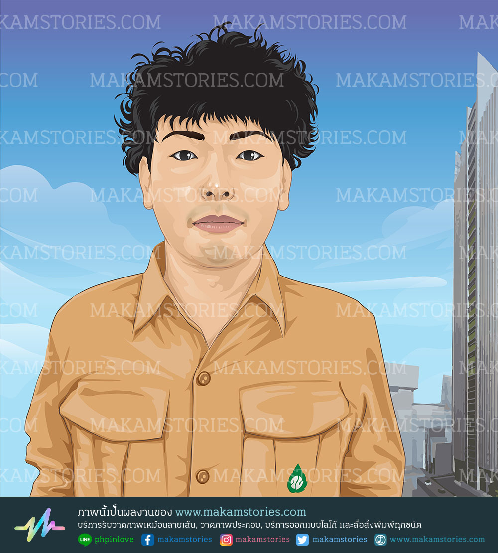 วาดภาพเหมือนเวกเตอร์ วาดภาพเหมือนด้วย illustrator