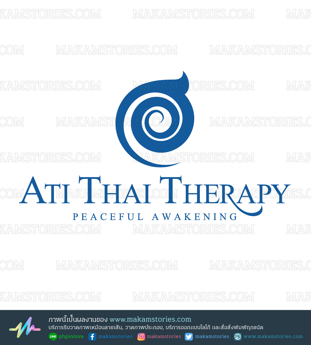 โลโก้นวดแผนไทยสปา Thai Massage and Spa Logo
