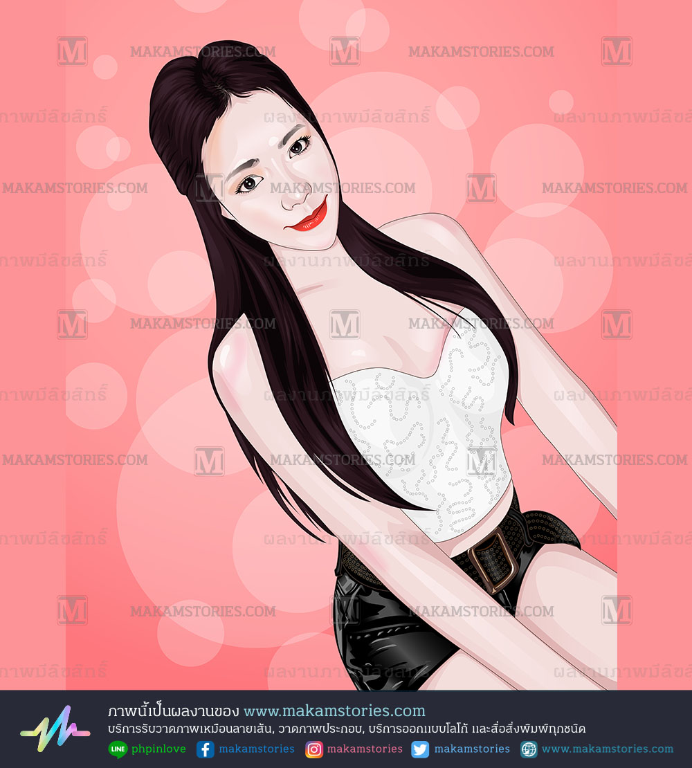 วาดภาพเหมือนเวกเตอร์ วาดภาพเหมือนด้วย illustrator (Vector Portrait)