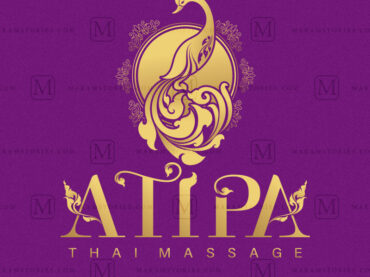 โลโก้ร้านนวดแผนไทย โลโก้รูปหงษ์ โลโก้ลายไทย Thai Massage Logo