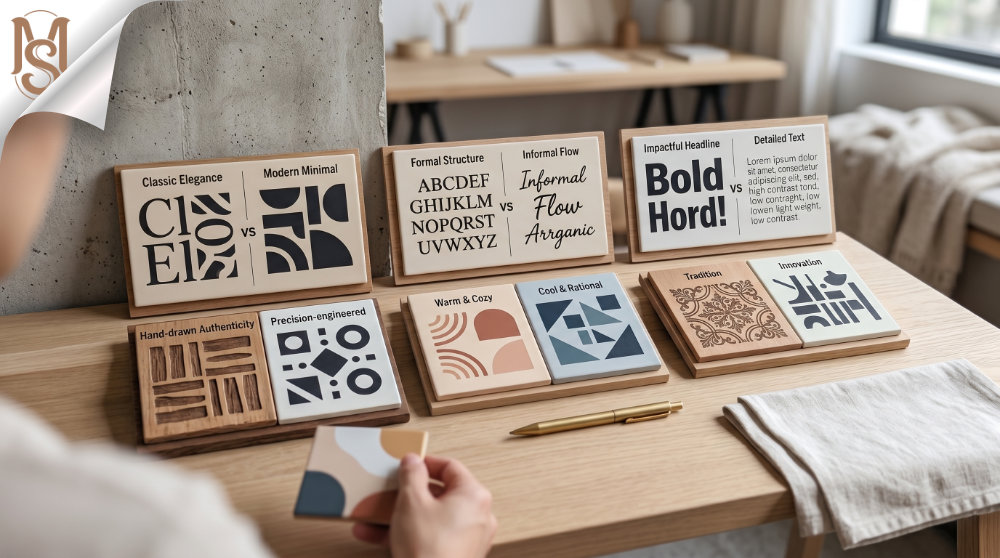 เปรียบเทียบการเลือกใช้ข้อความและฟอนต์ (Typography) ในงานออกแบบโลโก้คาเฟ่ | makamstories.com