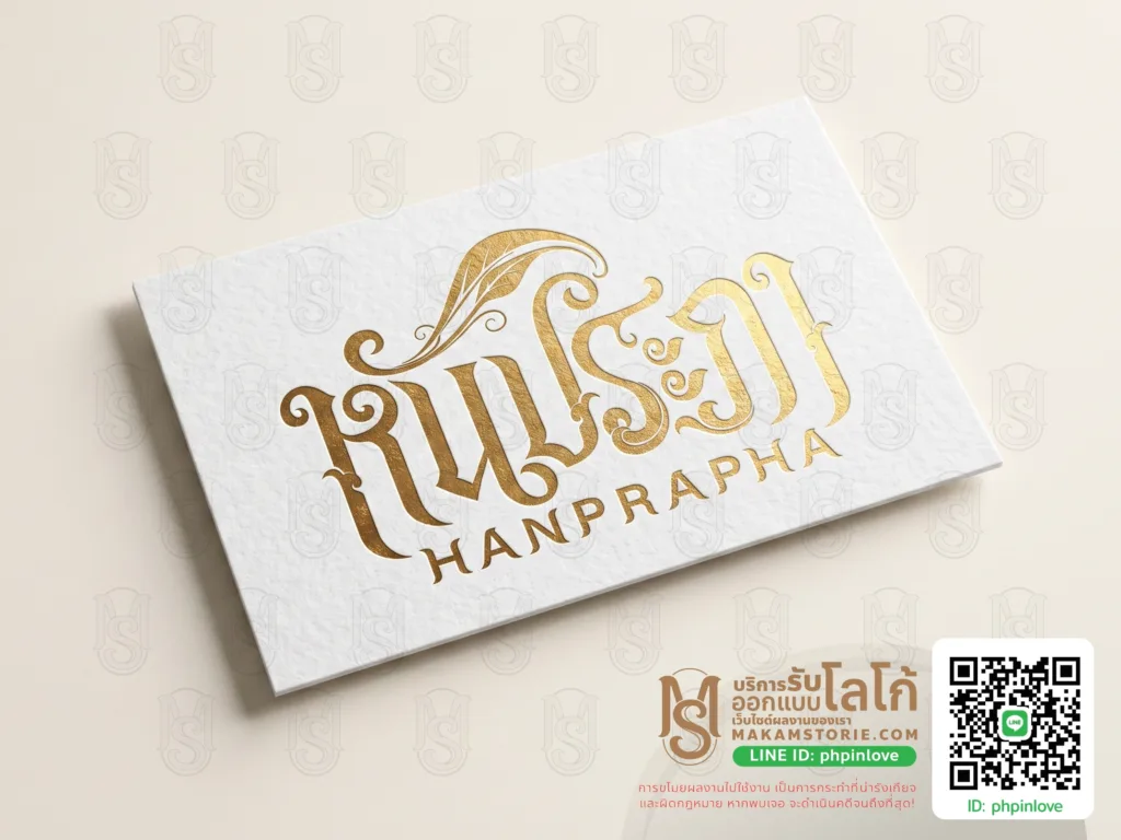 รับออกแบบโลโก้ผลิตภัณฑ์เสริมความงามและสุขภาพ โลโก้ตัวอักษรประดิษฐ์ Typography Logo Design